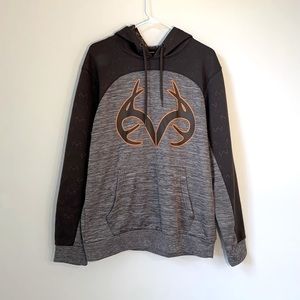 RealTree Fleece Lined Brown Antler Hoodie